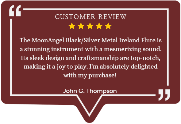 MoonAngel BlackSilver Metal Ireland Flute customer review