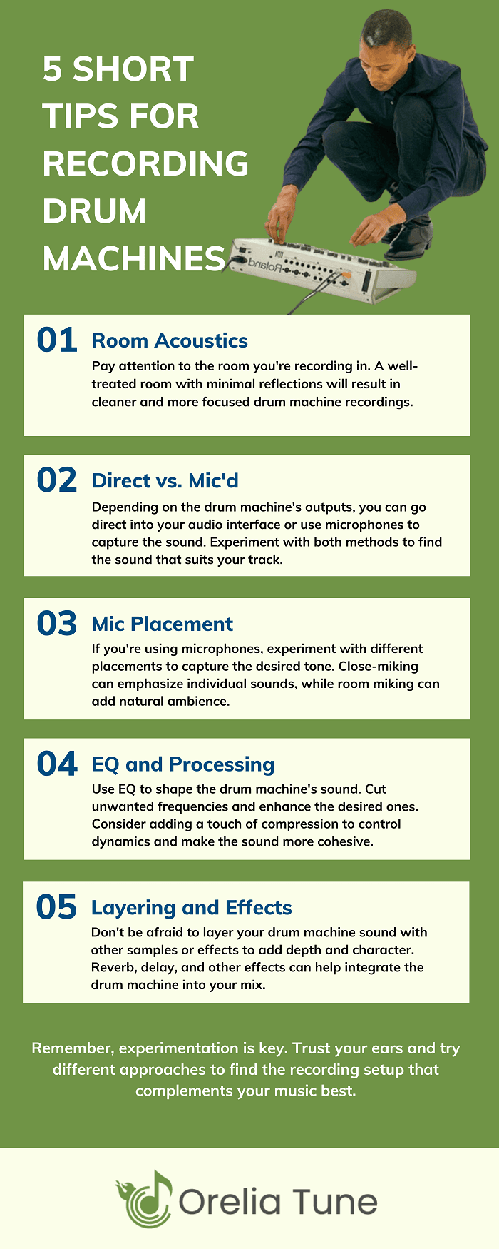 Short Tips for Recording Drum Machines